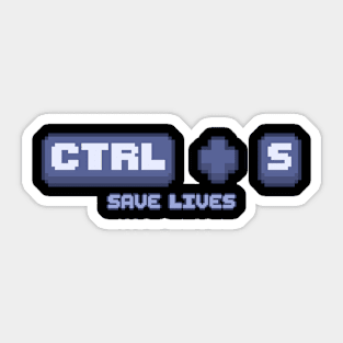 Pixel Art Keyboard Shortcut Control S Save Lives Sticker